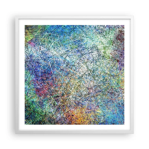 Affiche dans un cadre blanc - Poster - Ce n'est pas si simple - 60x60 cm