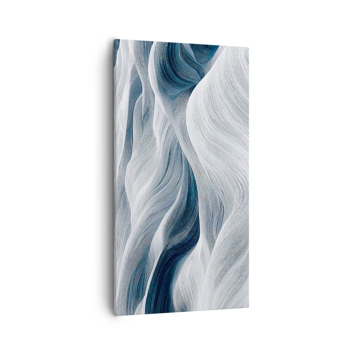Impression sur toile - Image sur toile - Vagues blanches et bleues - 55x100 cm
