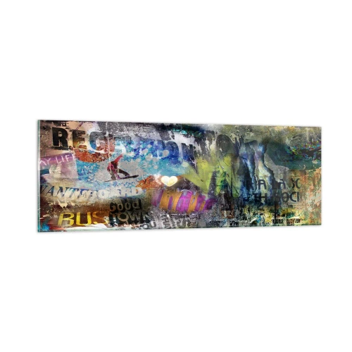 Impression sur verre - Image sur verre - Collage de souvenirs - 90x30 cm