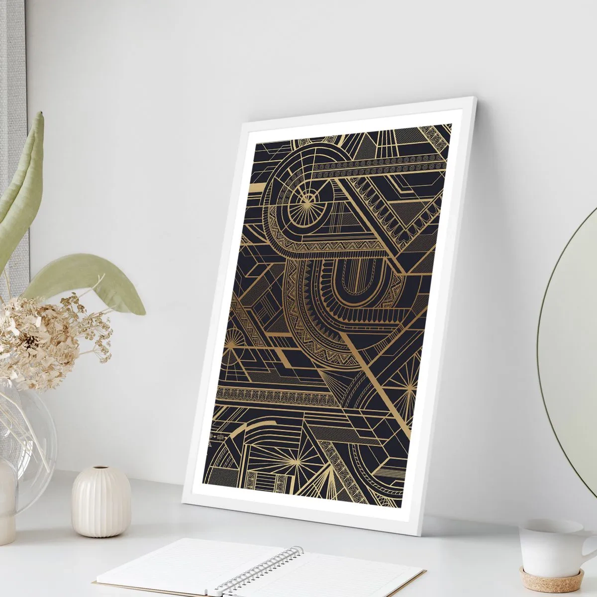 Affiche dans un cadre blanc - Poster - Concept, idée, plan - 40x50 cm