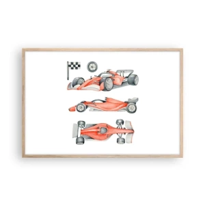 Affiche dans un chêne clair - Poster - poursuis ton rêve - 91x61 cm