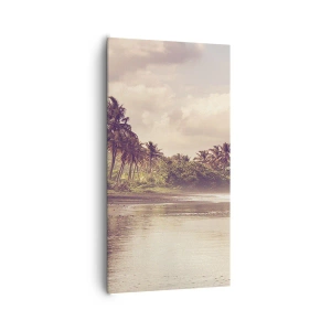 Impression sur toile - Image sur toile - La caresse des vagues - 65x120 cm