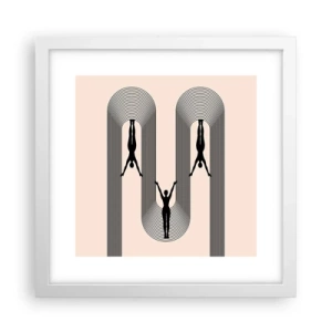 Affiche dans un cadre blanc - Poster - Les jambes en l’air - 30x30 cm