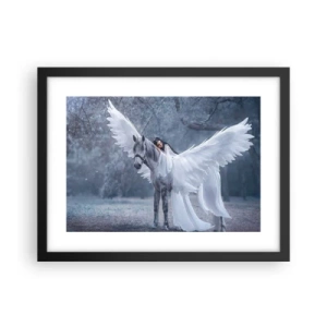 Affiche dans un cadre noir - Poster - Un moment inspiré - 40x30 cm