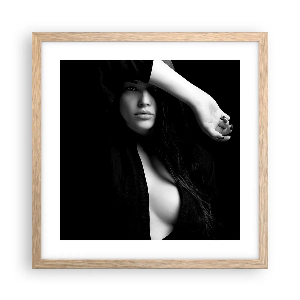 Affiche dans un chêne clair - Poster - École de séduction - 40x40 cm