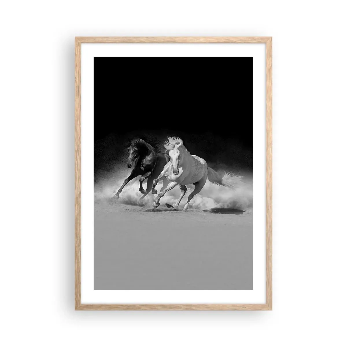 Affiche dans un chêne clair - Poster - Galop de la liberté - 50x70 cm