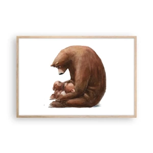 Affiche dans un chêne clair - Poster - Faites de beaux rêves les enfants - 91x61 cm