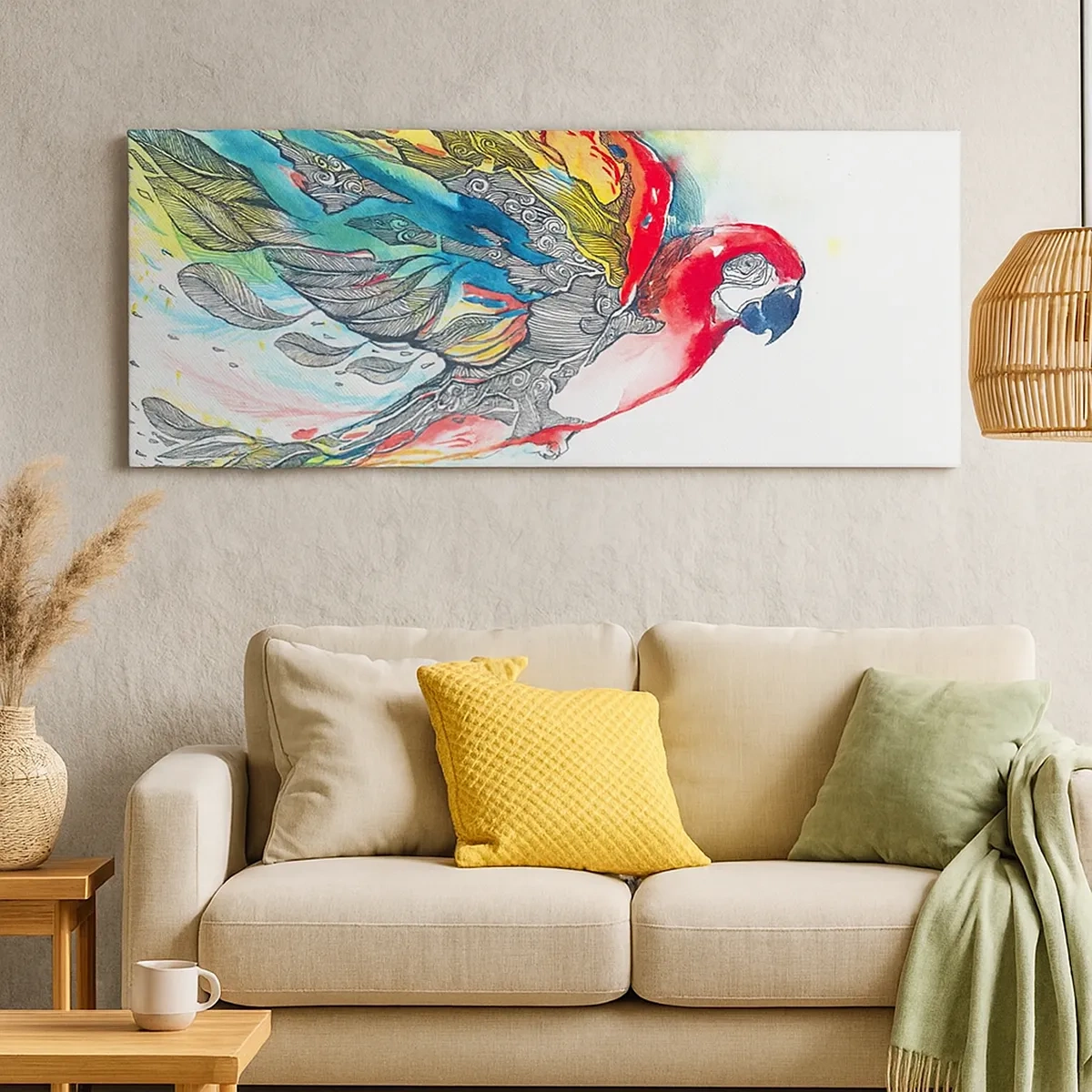 Impression sur toile - Image sur toile - Vivez haut en couleurs - 30x30 cm