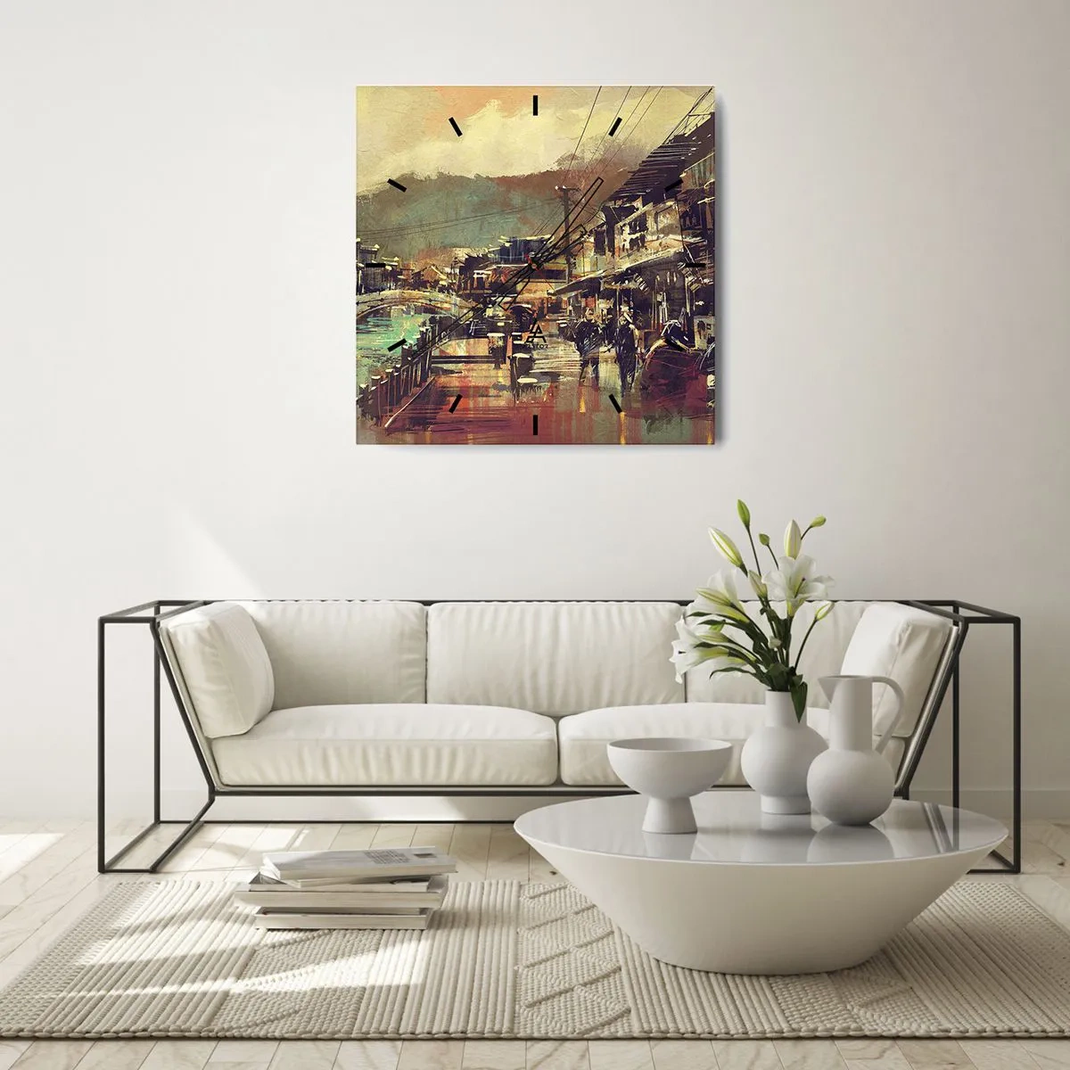 Horloge murale - Pendule murale - La vie comme une richesse de gris - 40x40 cm