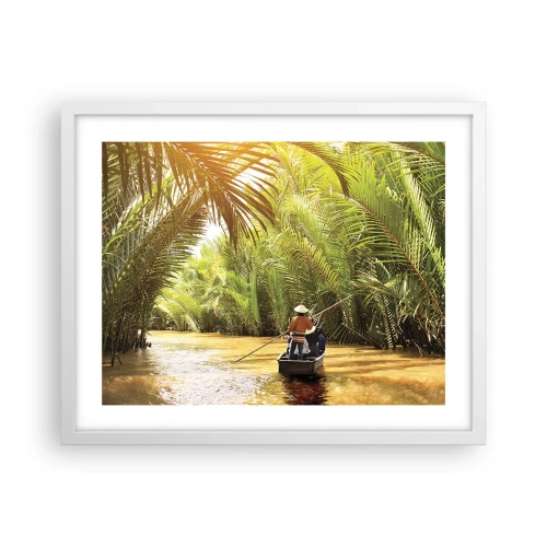Affiche dans un cadre blanc - Poster - Ravin de palmier - 50x40 cm