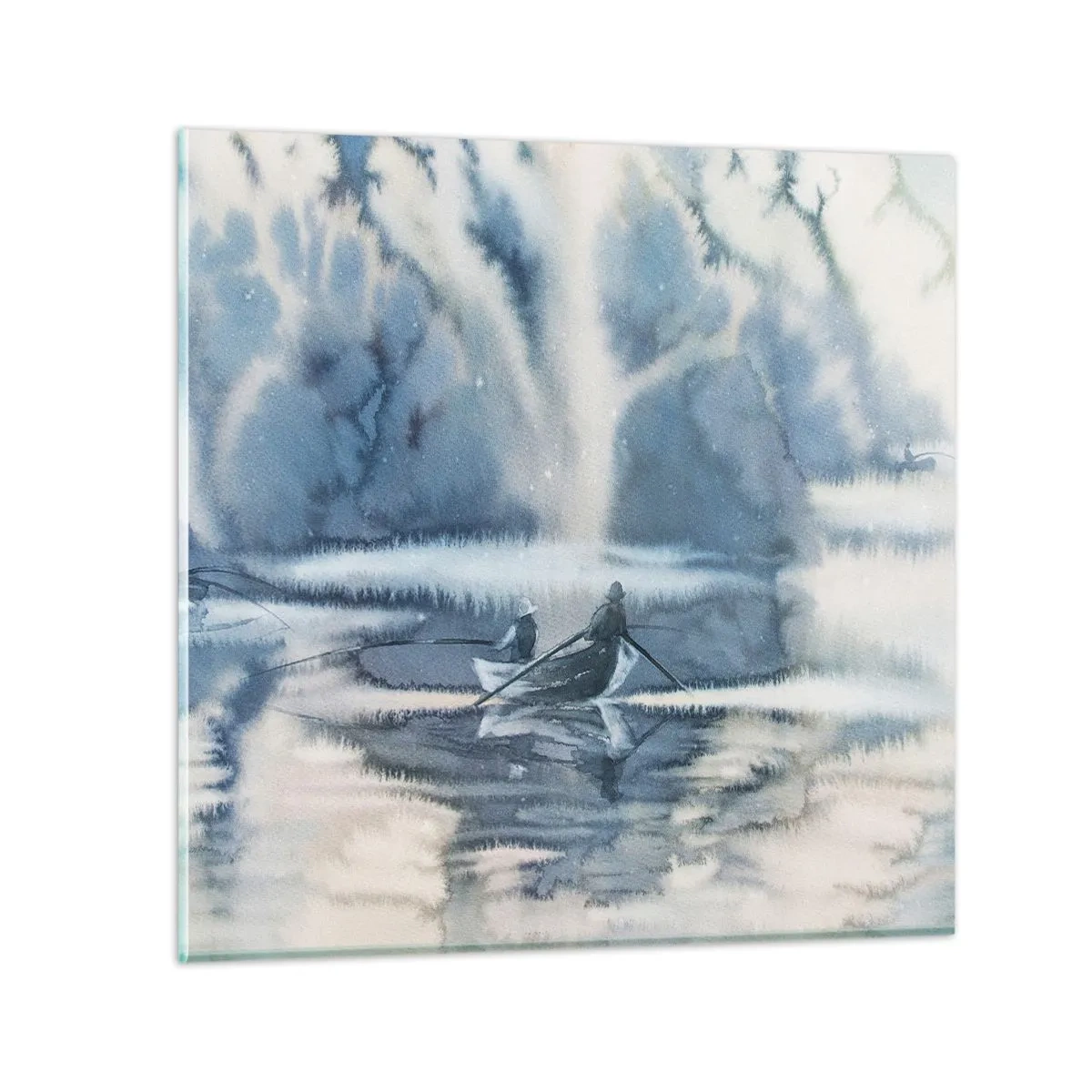 Impression sur verre - Image sur verre - Les pêcheurs dans leur paradis - 30x30 cm