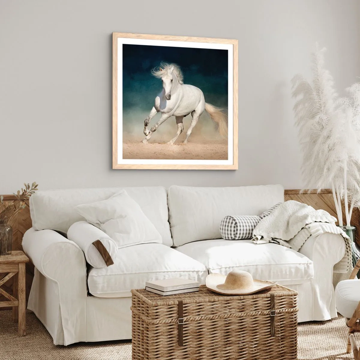 Affiche dans un chêne clair - Poster - La liberté à l'état pur - 60x60 cm