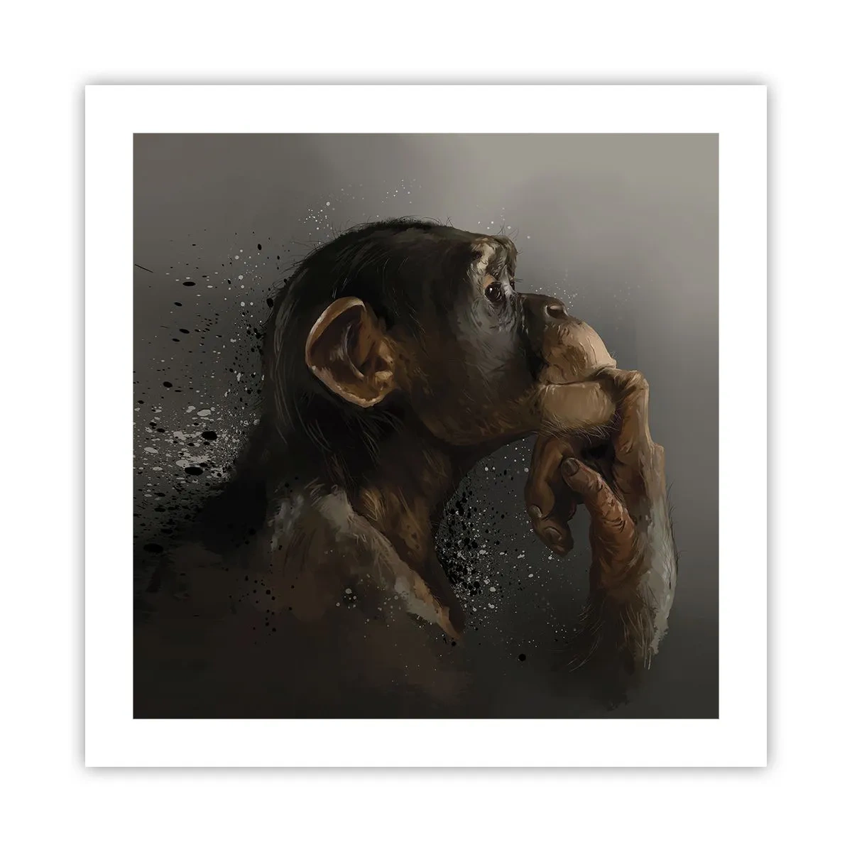 Affiche - Poster - Certainement un penseur - 50x50 cm