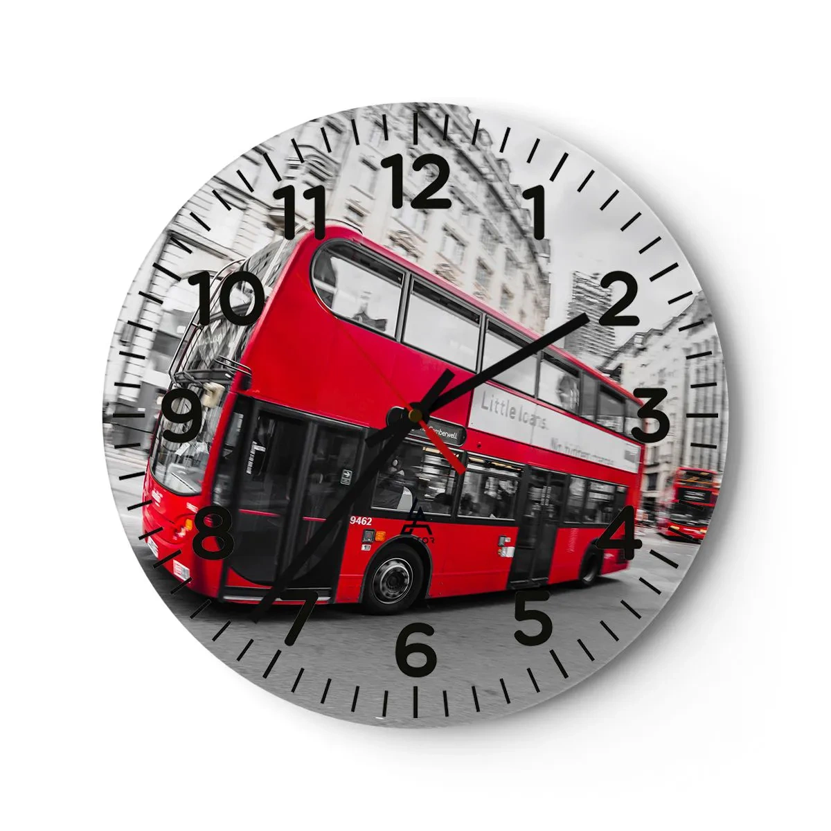 Horloge murale - Pendule murale - Londres traditionnellement - en bus - 40x40 cm
