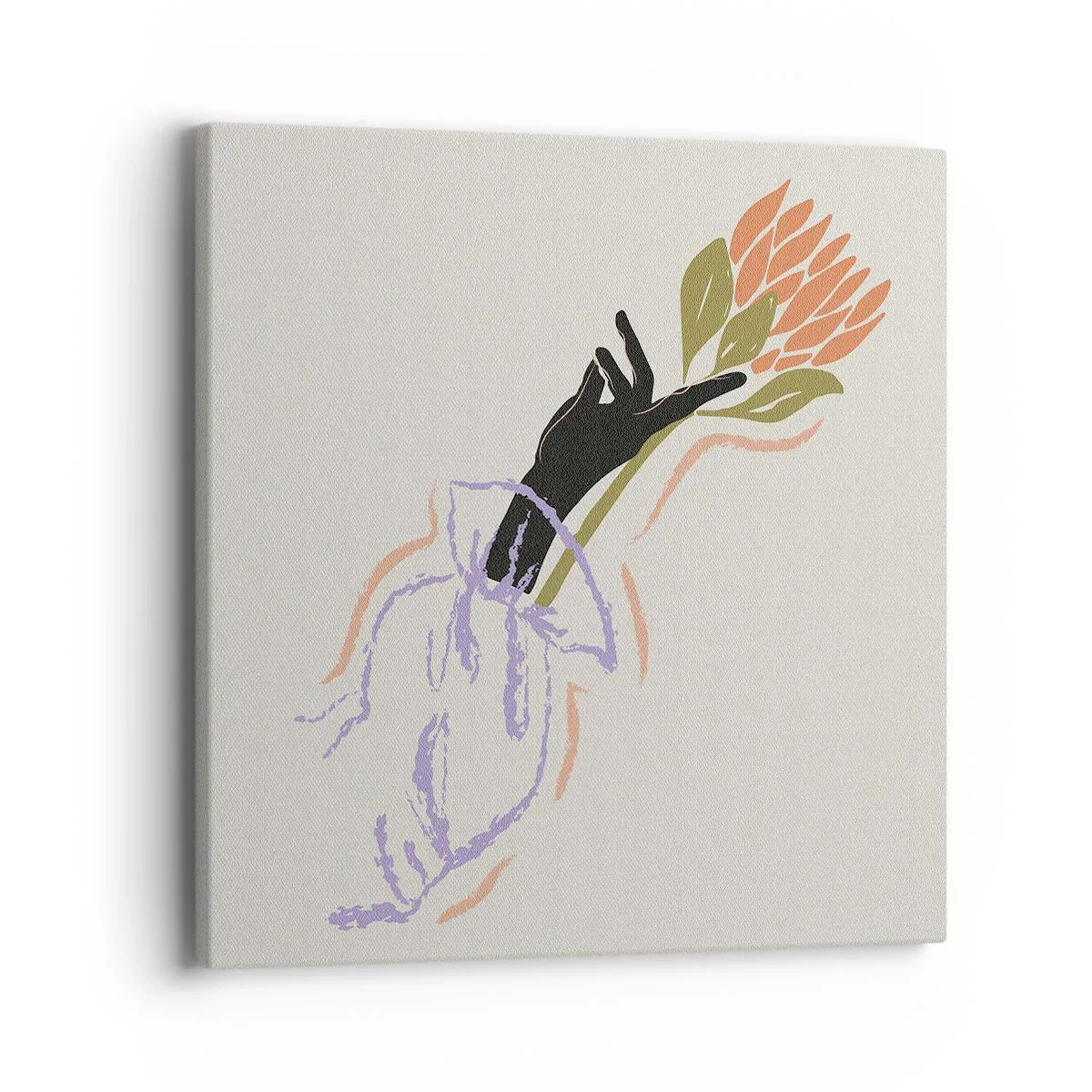 Impression sur toile - Image sur toile - Touche fraternelle - 40x40 cm