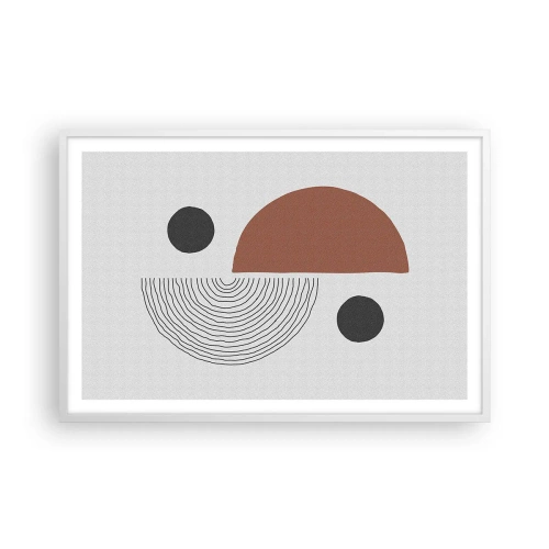 Affiche dans un cadre blanc - Poster - Perfection de la roue - 91x61 cm