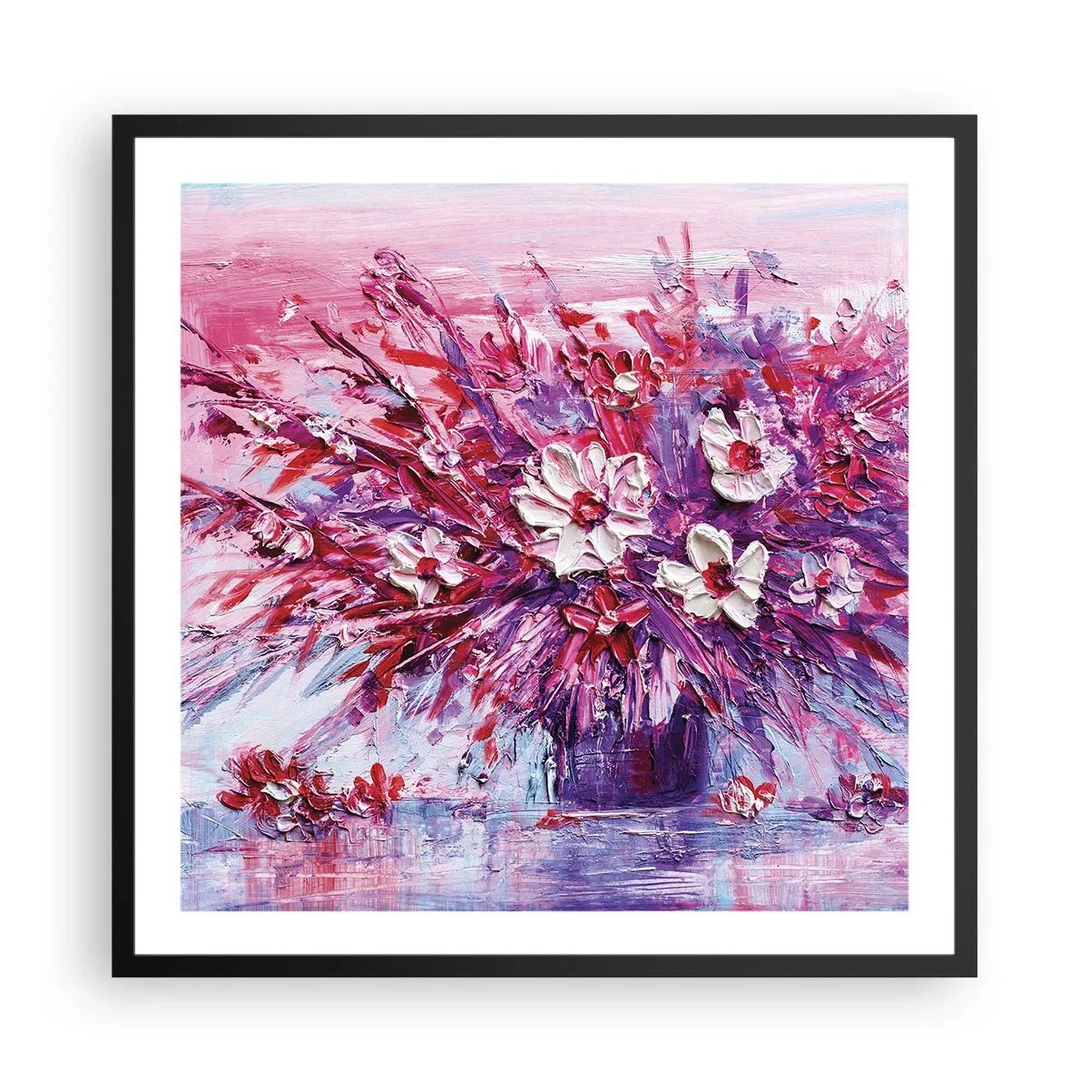 Affiche dans un cadre noir - Poster - Innocence et passion - 60x60 cm