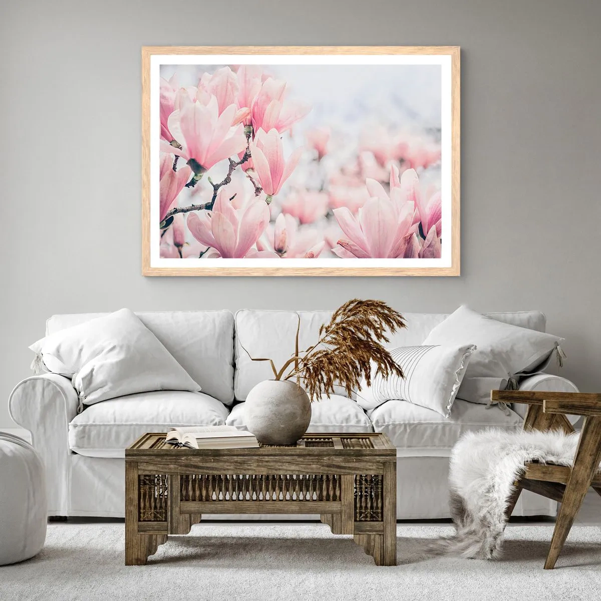 Affiche dans un chêne clair - Poster - Idéal de la subtilité - 50x40 cm