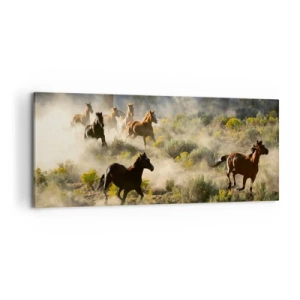 Impression sur toile - Image sur toile - Rivalité - liberté ou force masculine ? - 100x40 cm