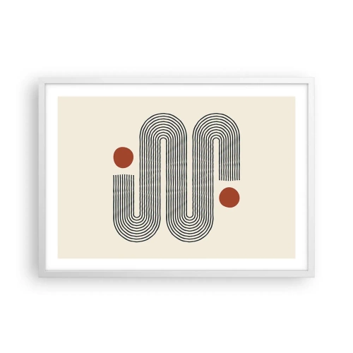 Affiche dans un cadre blanc - Poster - Du début à la fin - 70x50 cm