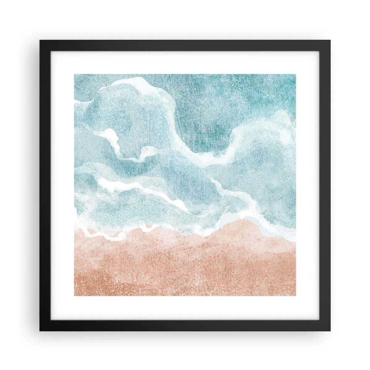 Affiche dans un cadre noir - Poster - Abstraction du nuage - 40x40 cm