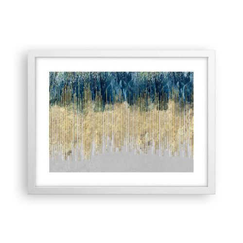 Affiche dans un cadre blanc - Poster - Bordure dorée - 40x30 cm