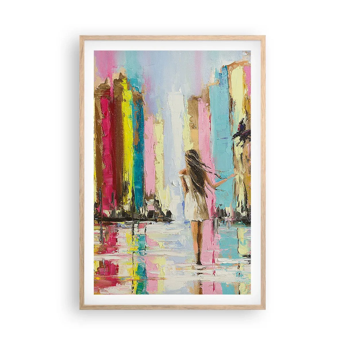 Affiche dans un chêne clair - Poster - Viens avec moi - 61x91 cm