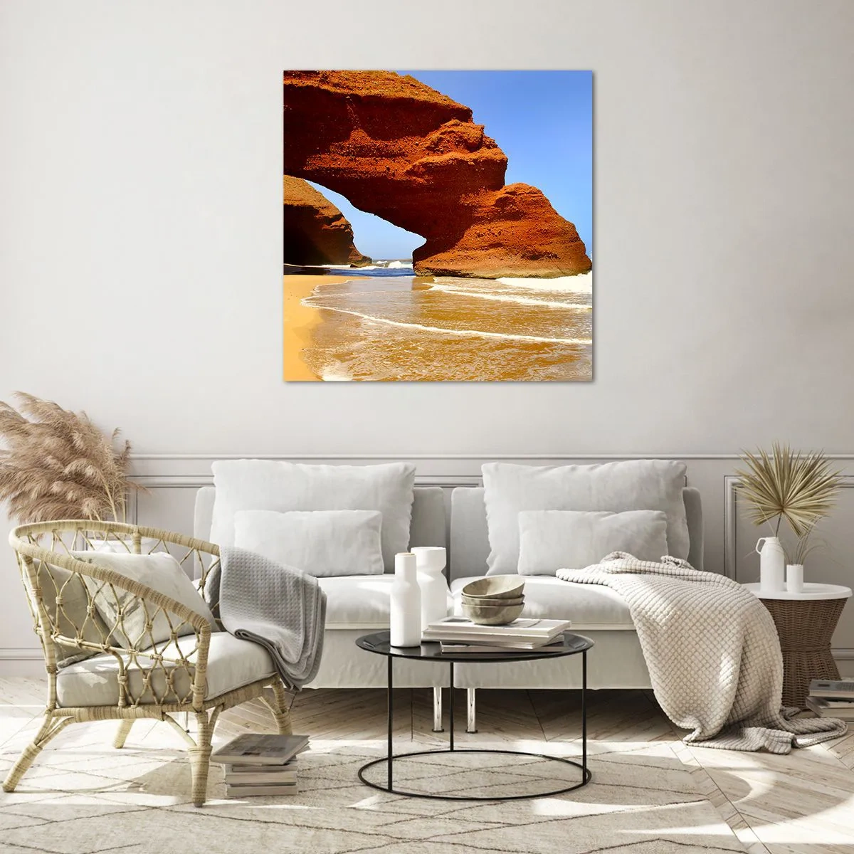 Impression sur verre - Image sur verre - L'eau et le vent depuis des milliers d'années - 70x70 cm