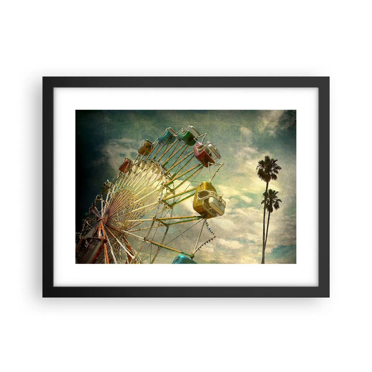 Affiche dans un cadre noir - Poster - On va faire la fête - 40x30 cm