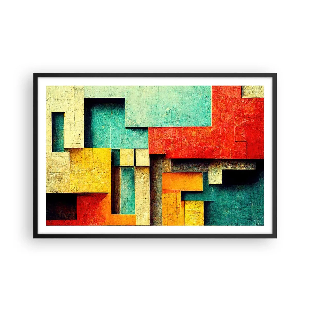 Affiche dans un cadre noir - Poster - Festival des angles droits - 91x61 cm