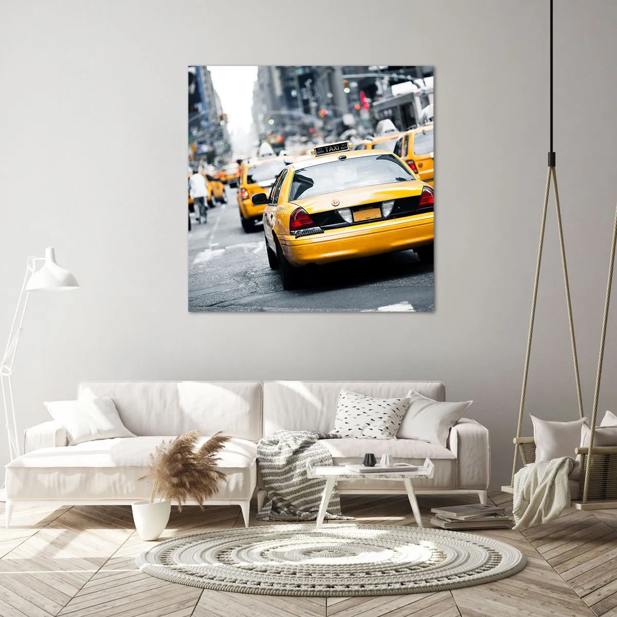 Impression sur toile - Image sur toile - Seulement dans cette ville - 50x50 cm