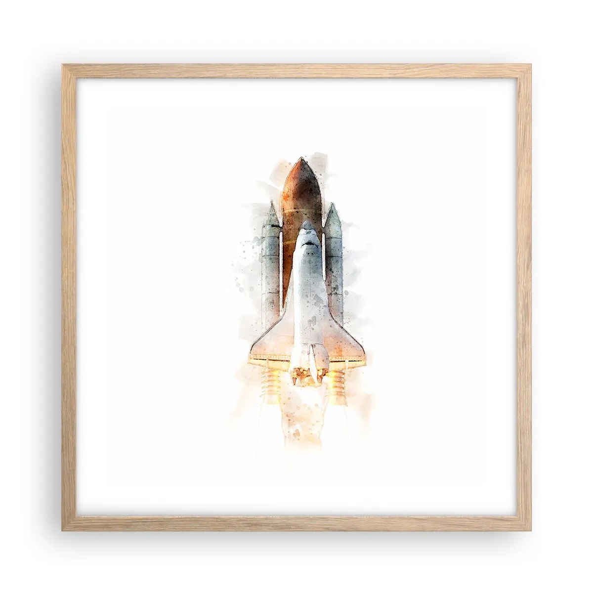 Affiche dans un chêne clair - Poster - Des explorateurs pour commencer - 50x50 cm