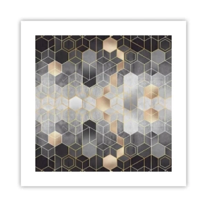 Affiche - Poster - Composition de diamants - 40x40 cm