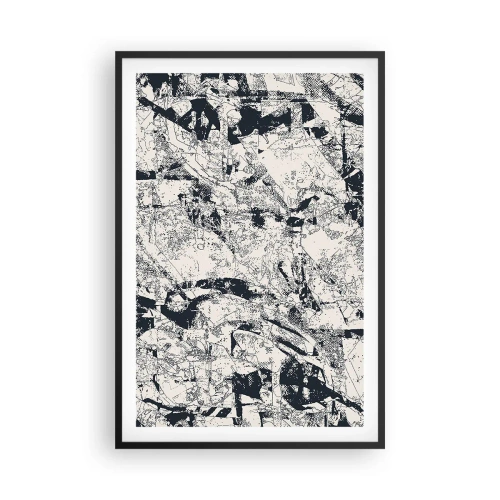 Affiche dans un cadre noir - Poster - Interpénétration des contraires - 61x91 cm