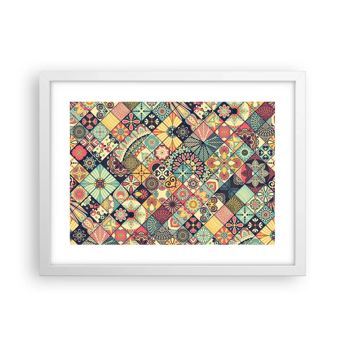 Affiche dans un cadre blanc - Poster - Ambiance marocaine - 40x30 cm