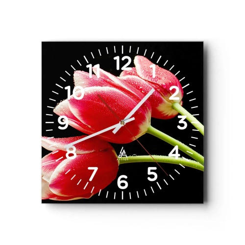 Horloge murale - Pendule murale - Une promesse d'amour pur - 30x30 cm