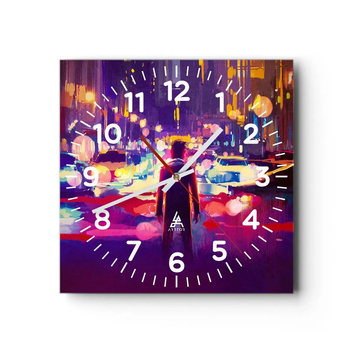 Horloge murale - Pendule murale - Immergé dans la lumière - 30x30 cm