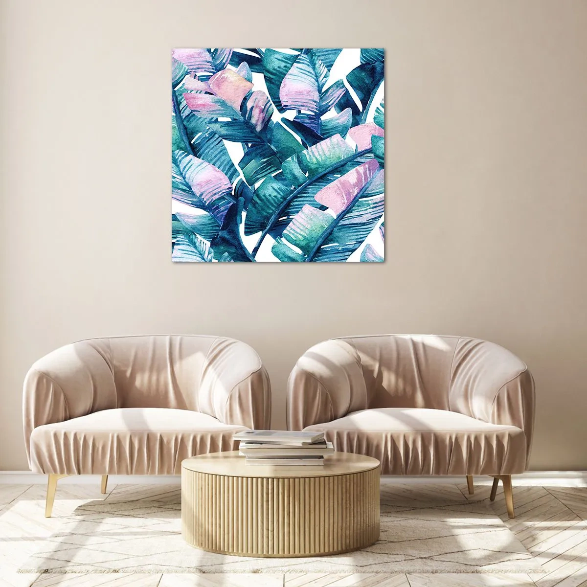 Impression sur verre - Image sur verre - Dans une bananeraie - 30x30 cm