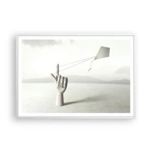 Affiche dans un cadre blanc - Poster - Épreuve de force - 100x70 cm