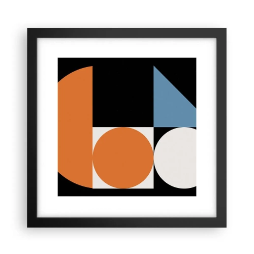 Affiche dans un cadre noir - Poster - Rangement de figures - 30x30 cm