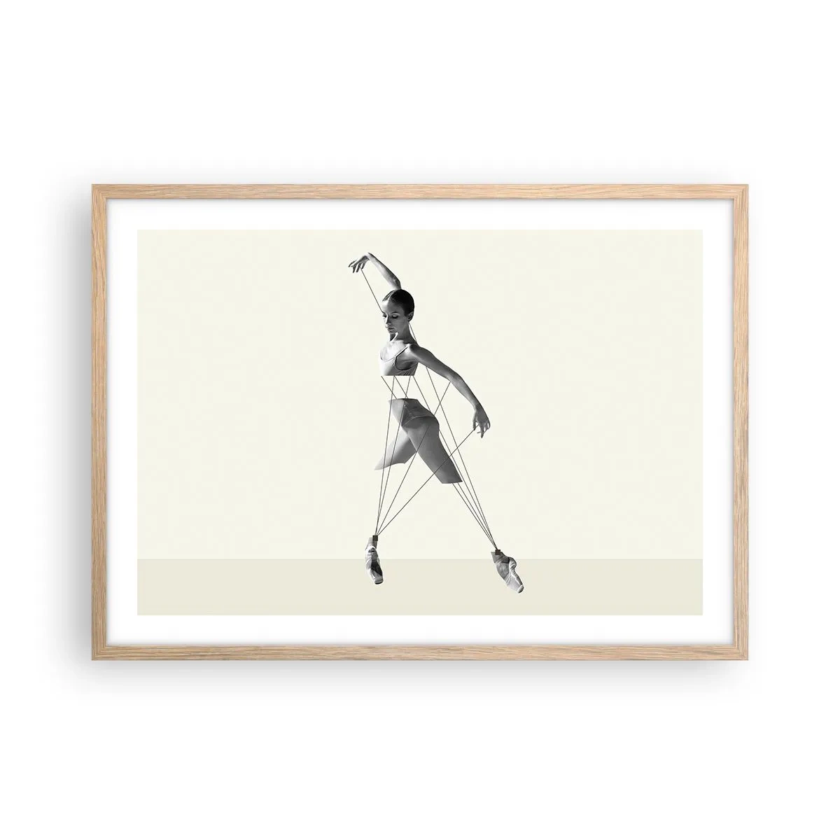 Affiche dans un chêne clair - Poster - Dans le théatre de la vie - 70x50 cm