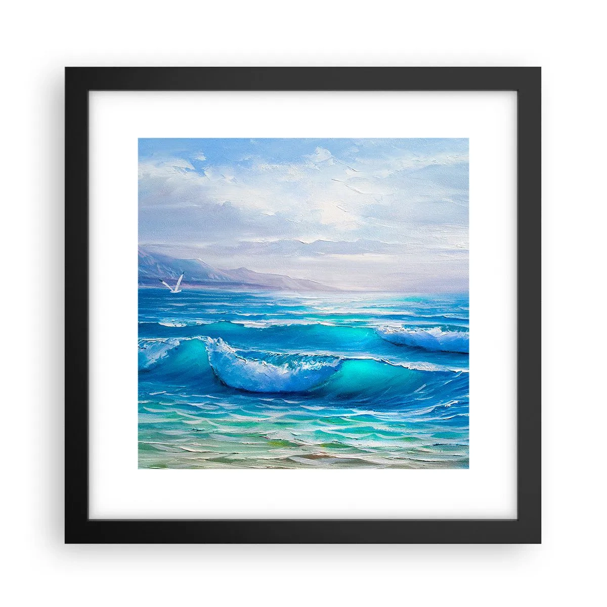 Affiche dans un cadre noir - Poster - Il apporte un soulagement - 30x30 cm