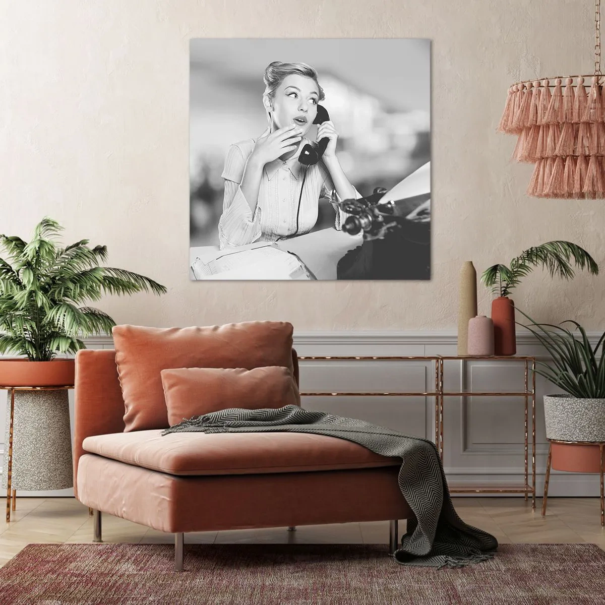 Impression sur toile - Image sur toile - Hello! Ici les années 50 - 30x30 cm