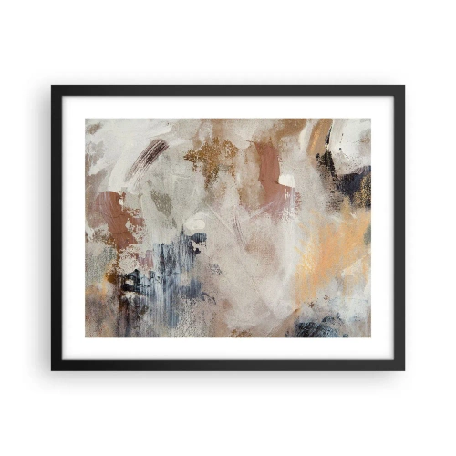 Affiche dans un cadre noir - Poster - Abstraction brumeuse - 50x40 cm