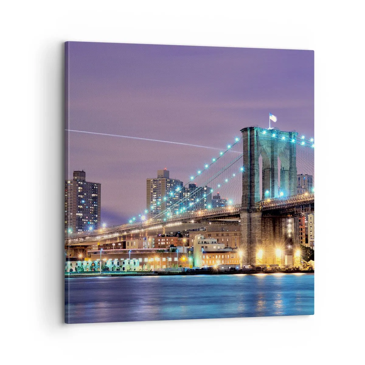 Impression sur toile - Image sur toile - Depuis de nombreuses années le pont de Brooklyn - 60x60 cm