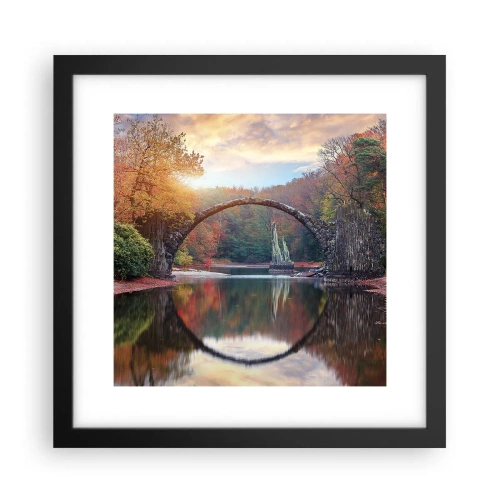 Affiche dans un cadre noir - Poster - De l'autre cote du miroir - 30x30 cm