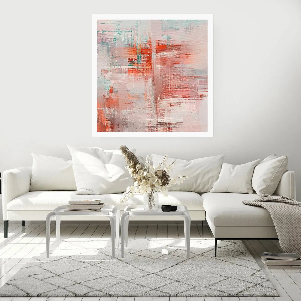 Affiche - Poster - Brumeux. Mais rose - 50x50 cm