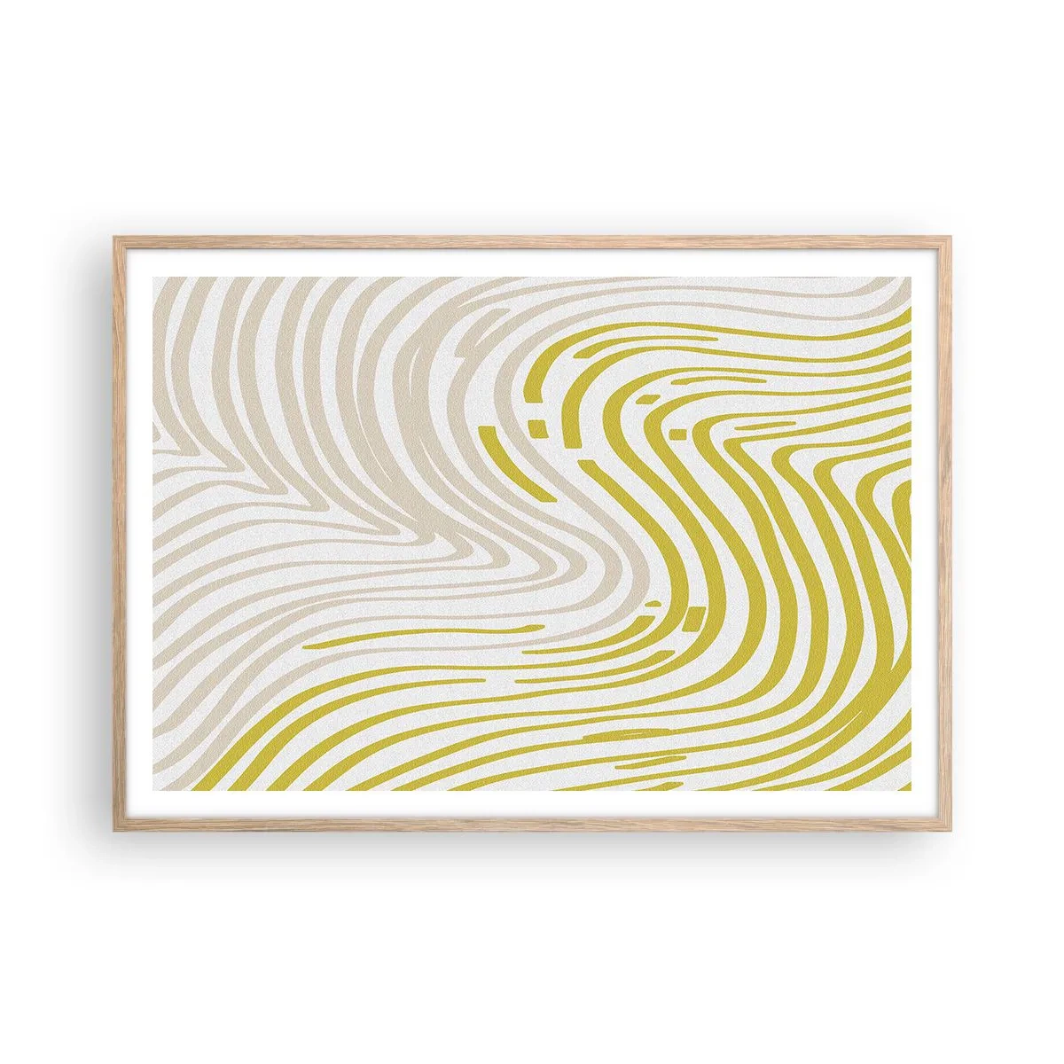 Affiche dans un chêne clair - Poster - Une composition au léger virage - 100x70 cm