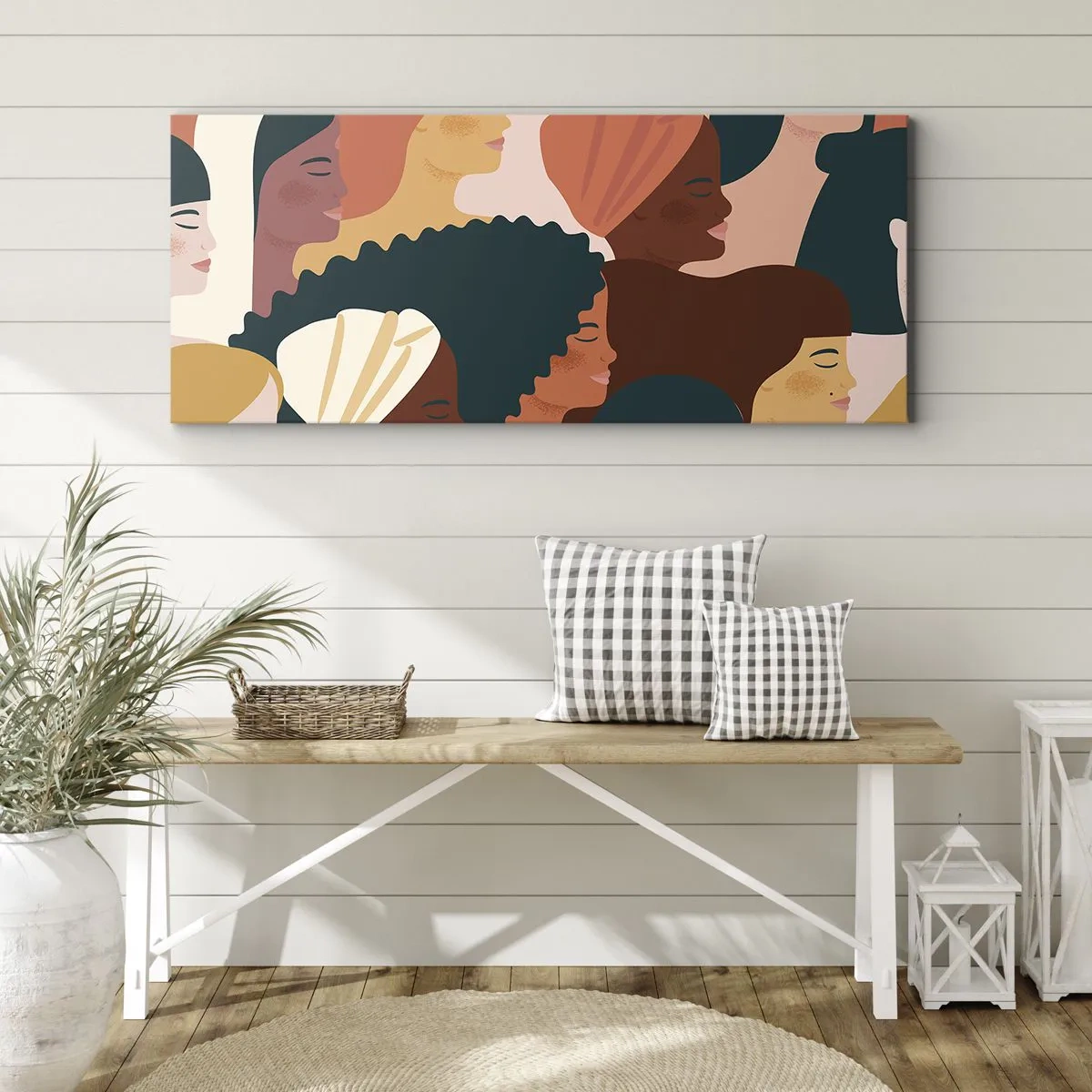 Impression sur toile - Image sur toile - Uniquement la féminité - 100x40 cm