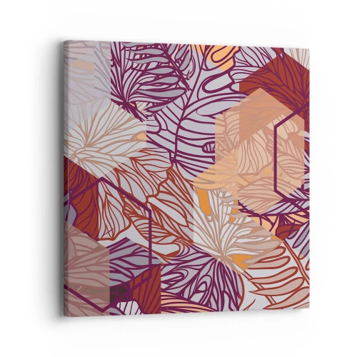 Impression sur toile - Image sur toile - Relation impossible entre la géométrie et la nature - 40x40 cm